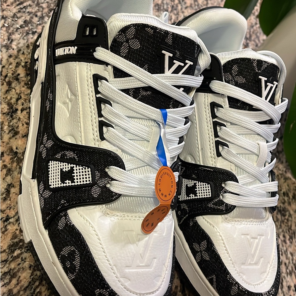 Louis Vuitton Black and White Sneakers